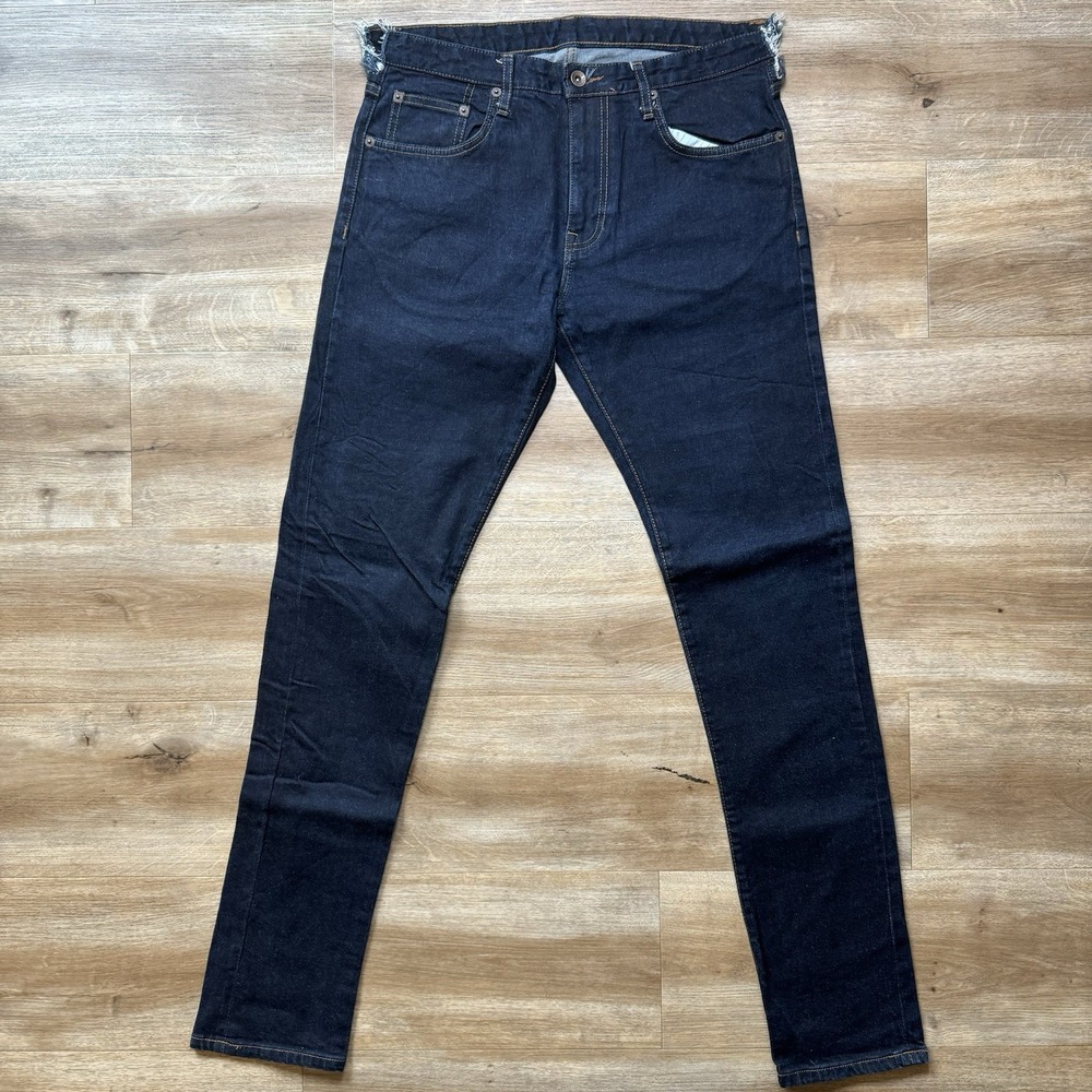 Ben Sherman Selvedge Jeans Men 32x33 Dark Indigo Denim Slim Fit Pants Streetwear